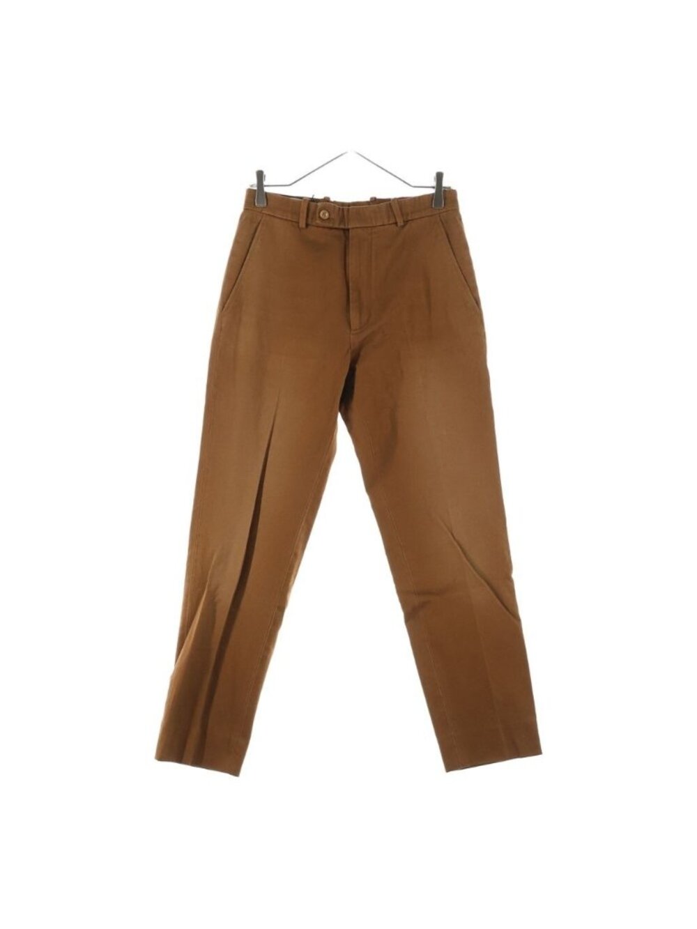 Gucci Cotton Zip Fly Tapered Pants Brown